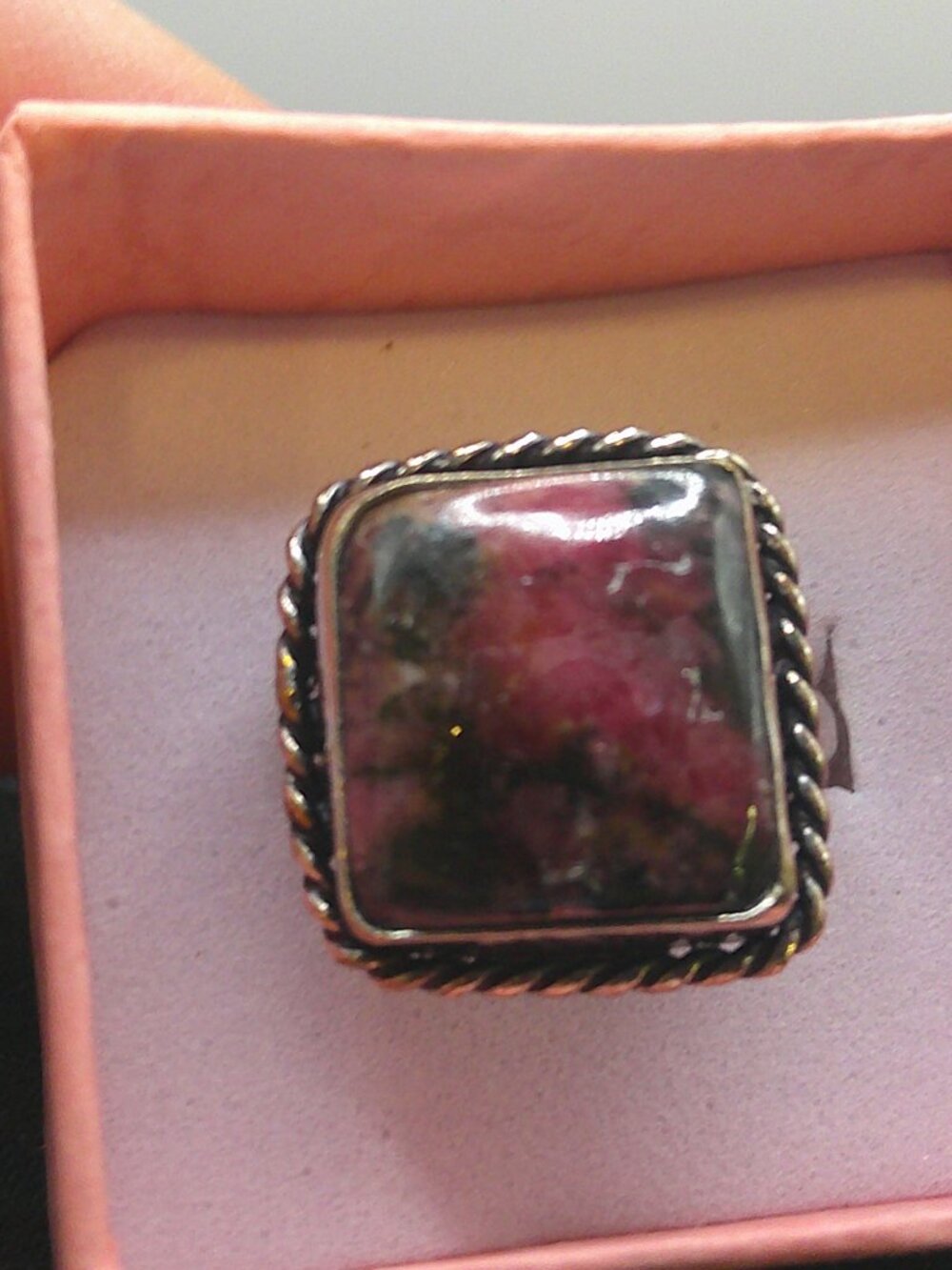 Agate and Silver Fashion Ring